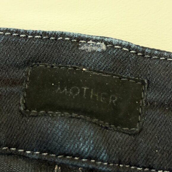 Mother Denim High Waisted Looker Ankle Fray in Last Call Dark Blue Womens 26 - Picture 7 of 15